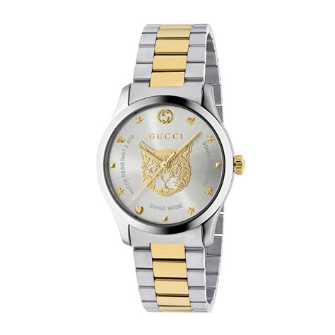 silver and gold gucci watch womens|Gucci watch women silver.